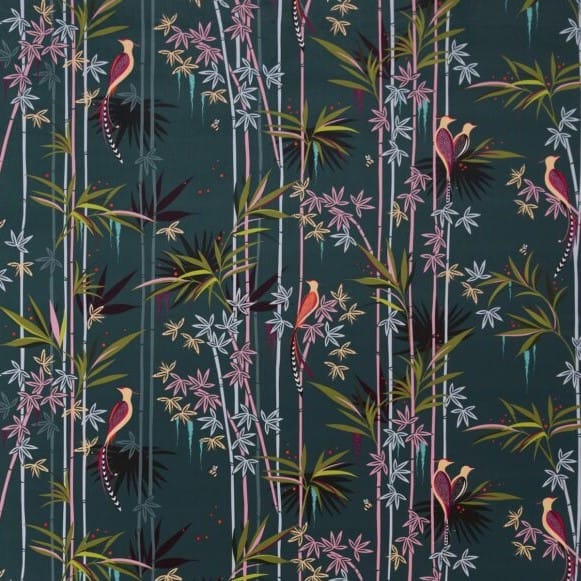 Sara Miller Linear Bamboo Velvet Dark Green Cushion Sara Miller Linear Bamboo Velvet Dark Green Cushion