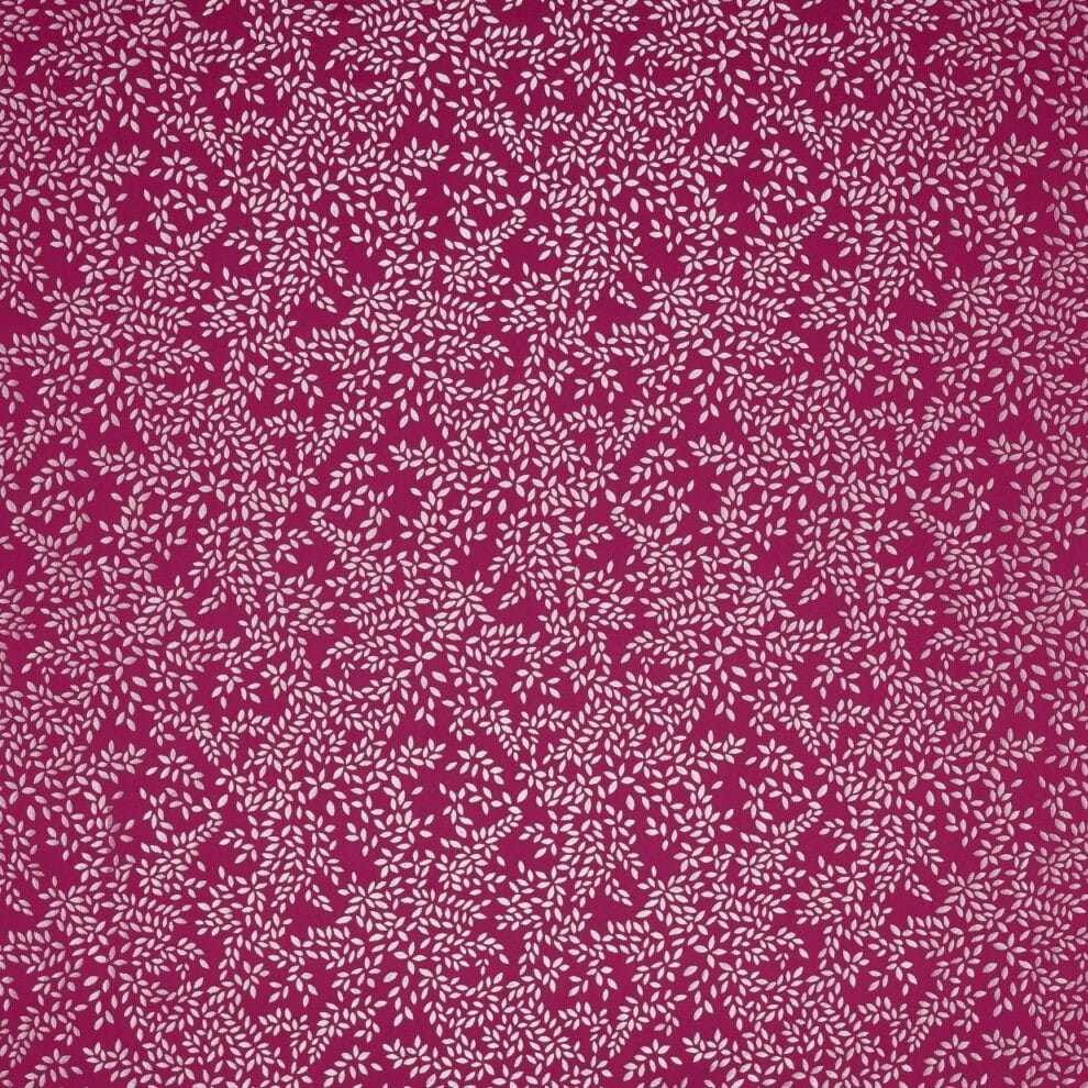 Sara Miller Metallic Leaves Fuchsia Fabric Sara Miller Metallic Leaves Fuchsia Fabric