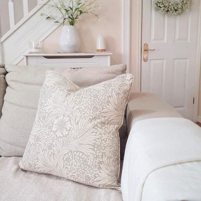 Morris & Co Marigold Linen Ivory Cushion