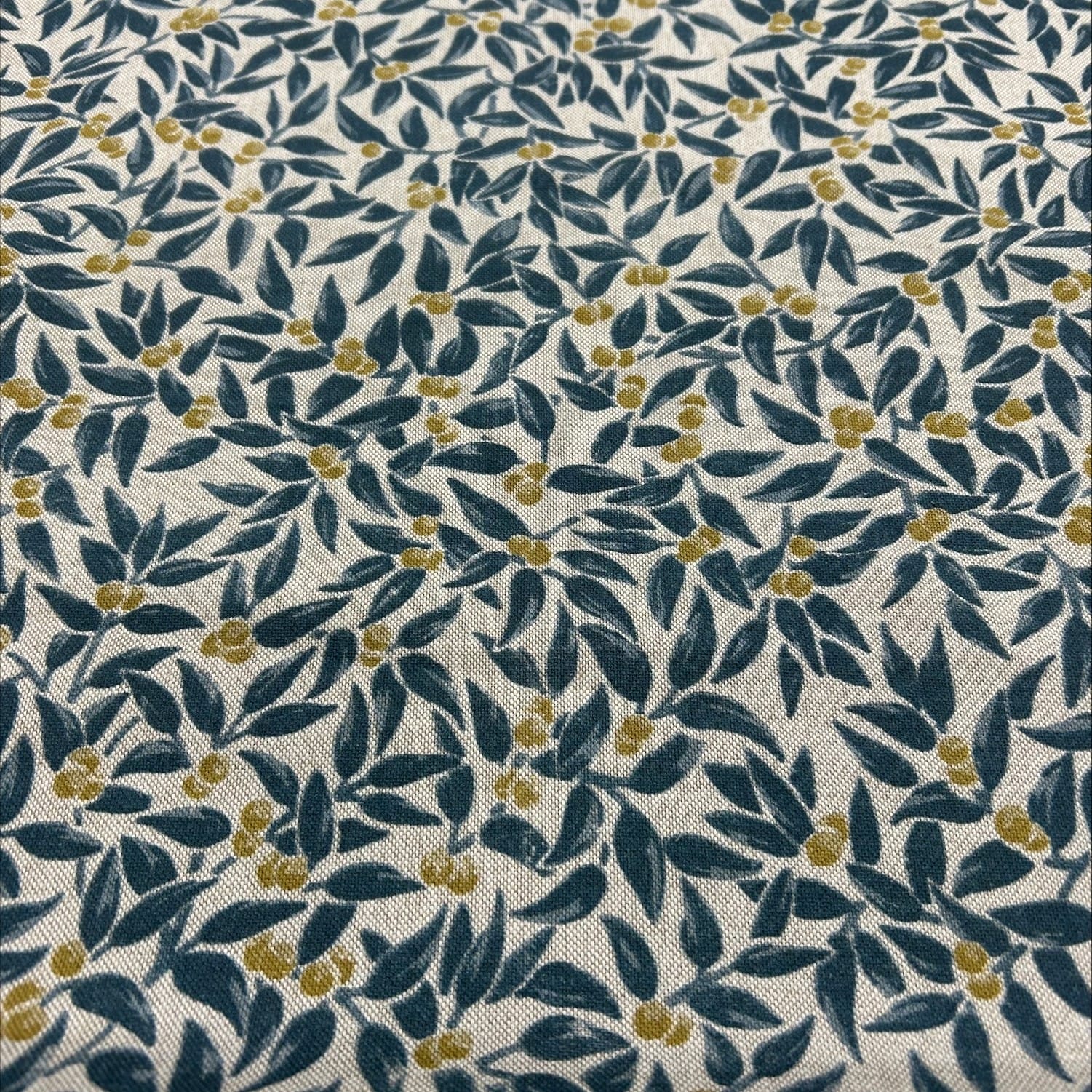 Sewing House Amanda Indigo & Gold Fabric Sewing House Amanda Indigo & Gold Fabric