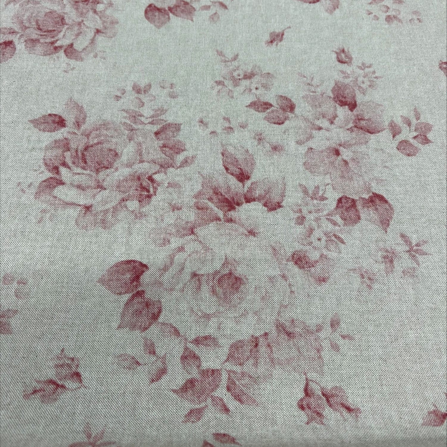 Sewing House Faded Rose Red Fabric Sewing House Faded Rose Red Fabric