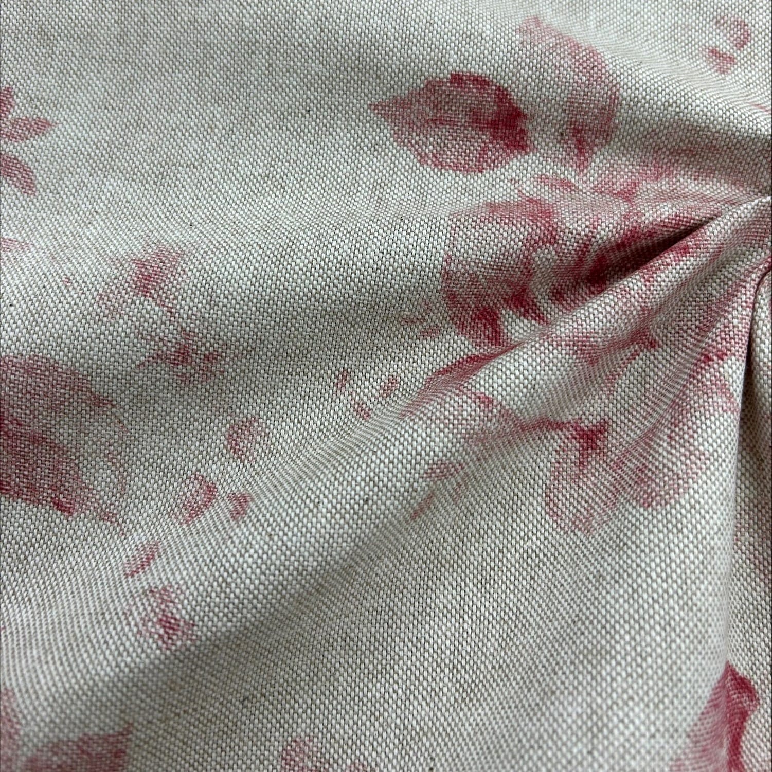 Sewing House Faded Rose Red Fabric Sewing House Faded Rose Red Fabric