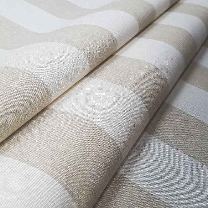 Ian Mankin Devon Stripe Cream Roman Blind