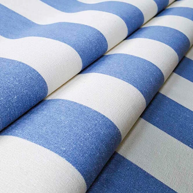 Ian Mankin Devon Stripe Indigo Roman Blind