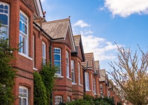 Typical,British,Red,Brick,Terraced,Houses,In,West,London