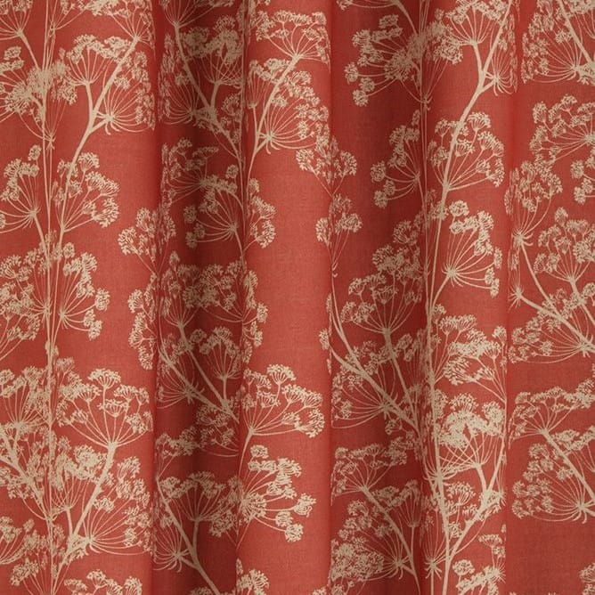 Sewing House Cow Parsley Red Curtains Sewing House Cow Parsley Red Curtains