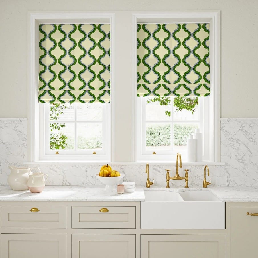 Linwood Ruffled Peru Roman Blind Linwood Ruffled Peru Roman Blind